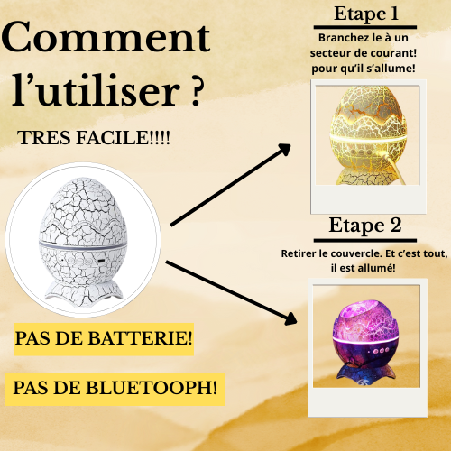 Eggs Projector ® Veilleuse Multicolore